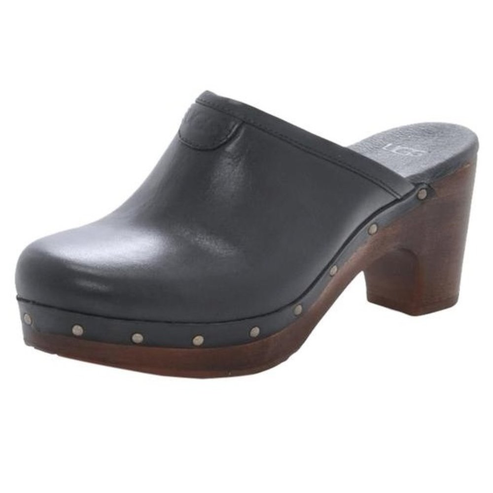 Like New UGG Abbie Leather Clogs Shoes